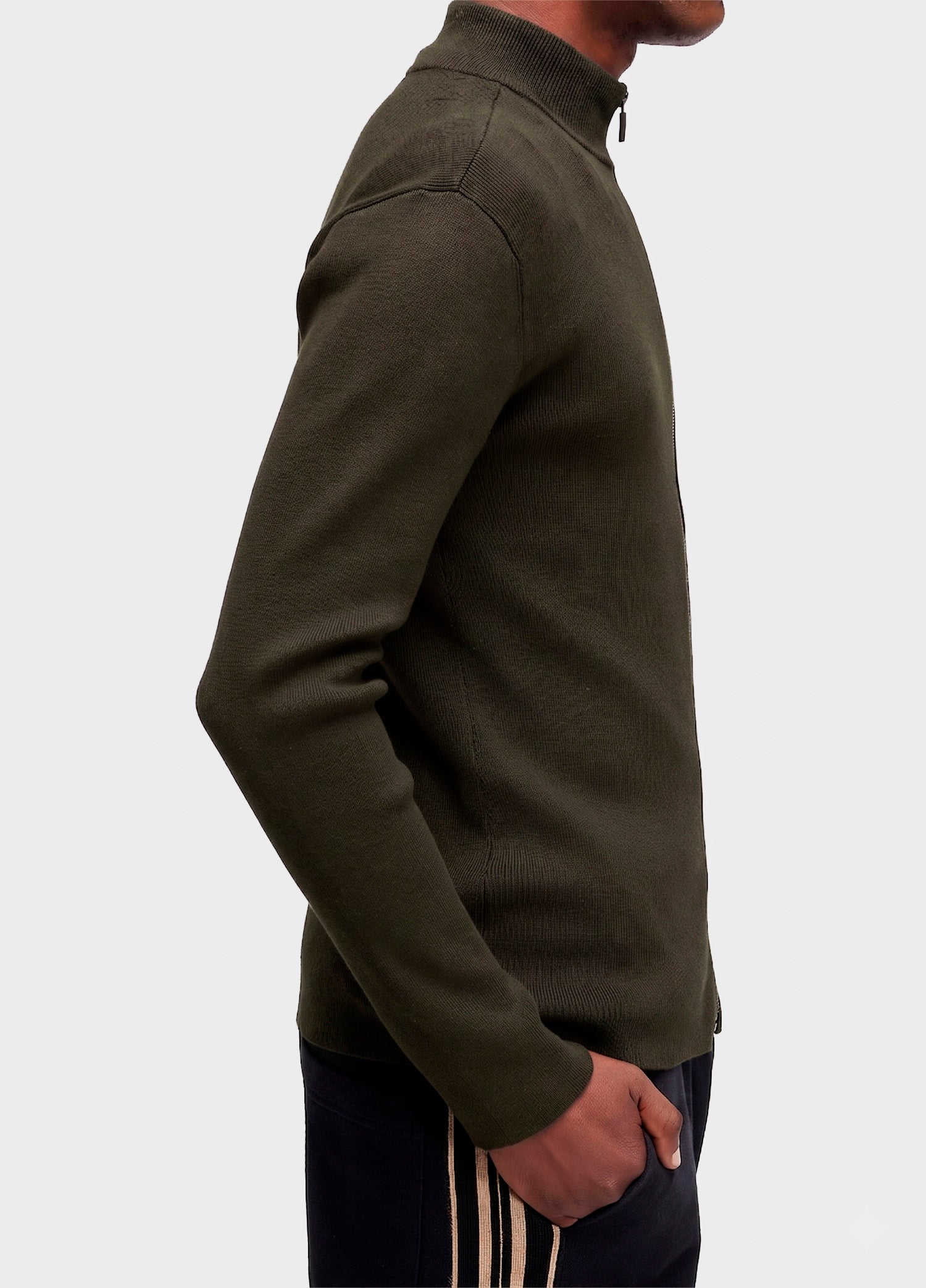 SWEATER TRICOT ZIPPED COTTON