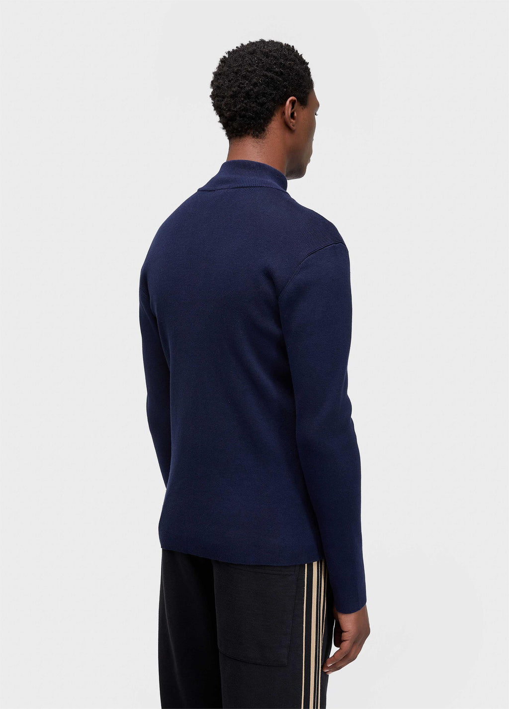 SWEATER TRICOT ZIPPED COTTON