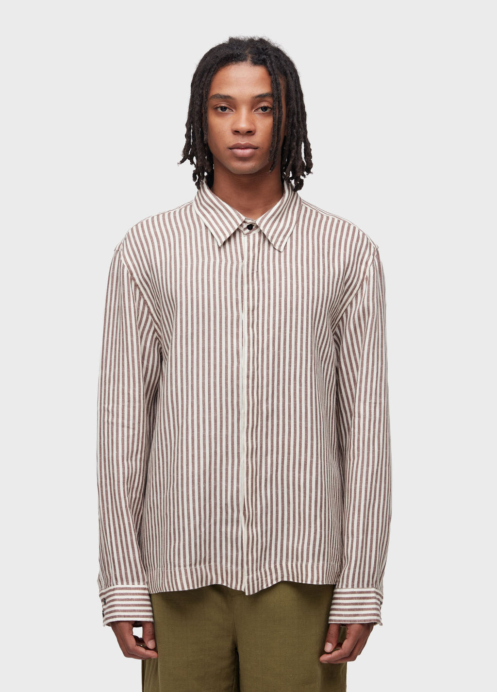 CAMISA OVER BRUN STRIPES
