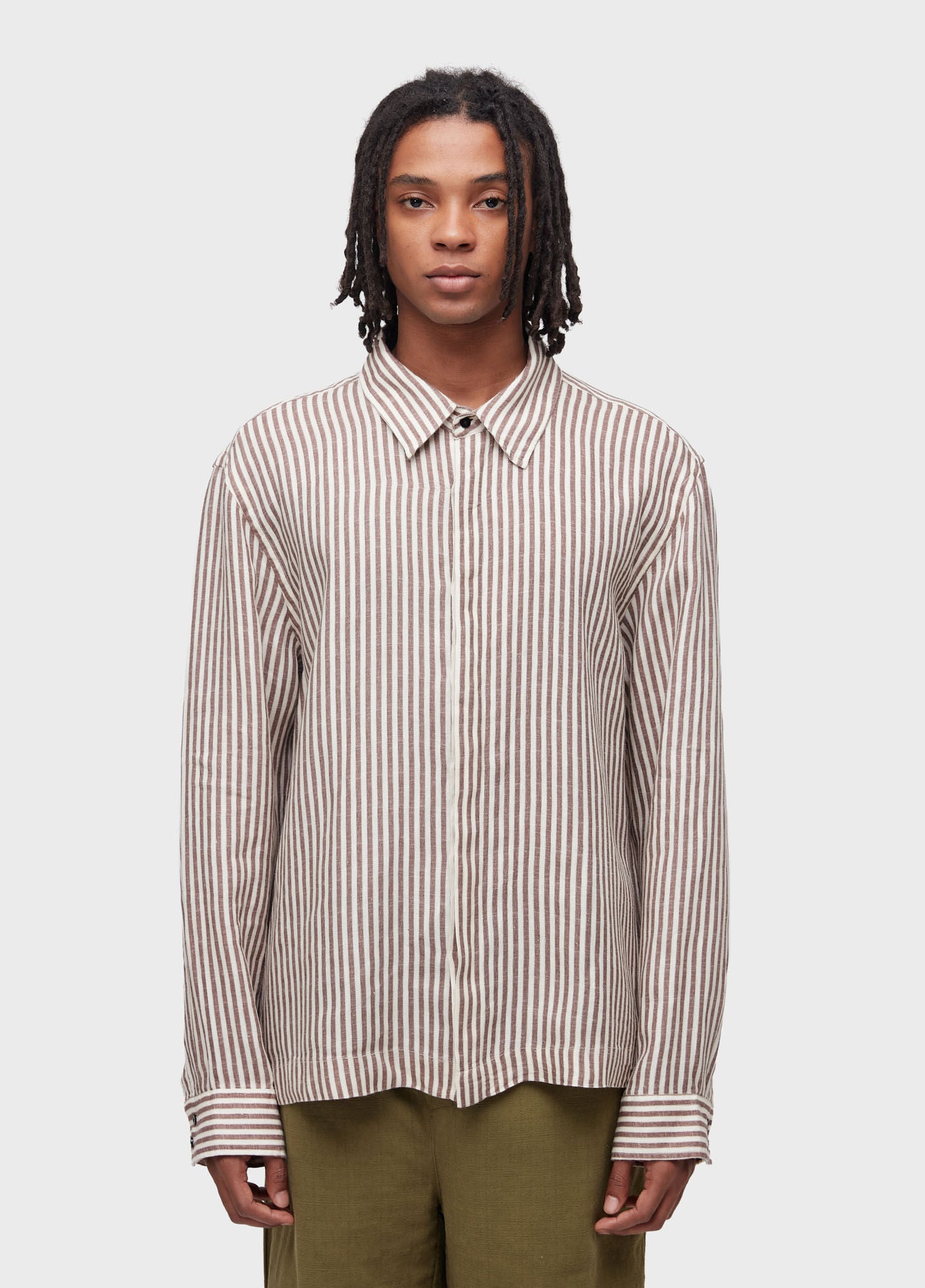 CAMISA OVER BRUN STRIPES